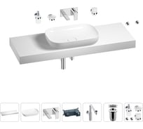 Комплект мебели для ванной комнаты Wellsee Genuine Tree с раковиной 201014461