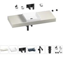 Комплект мебели для ванной комнаты Wellsee Genuine Tree с раковиной 201015402