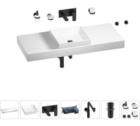 Комплект мебели для ванной комнаты Wellsee Genuine Tree с раковиной 201015482