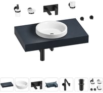 Комплект мебели для ванной комнаты Wellsee Genuine Tree с раковиной 201015662