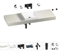 Комплект мебели для ванной комнаты Wellsee Genuine Tree с раковиной 201015522