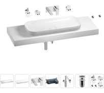 Комплект мебели для ванной комнаты Wellsee Genuine Tree с раковиной 201014701