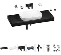Комплект мебели для ванной комнаты Wellsee Genuine Tree с раковиной 201014362