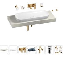 Комплект мебели для ванной комнаты с раковиной Wellsee Genuine Tree 201014503