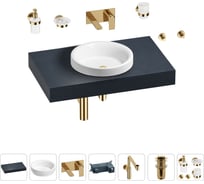 Комплект мебели для ванной комнаты Wellsee Genuine Tree с раковиной 201015663