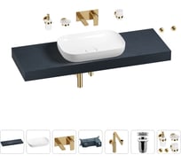 Комплект мебели для ванной комнаты Wellsee Genuine Tree с раковиной 201014403