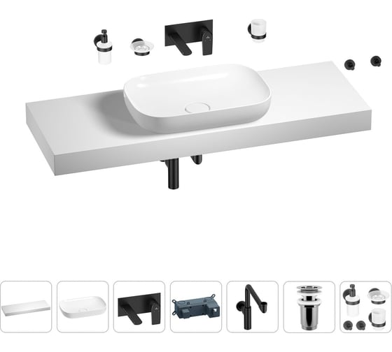 Комплект мебели для ванной комнаты Wellsee Genuine Tree с раковиной 201014462 1