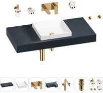 Комплект мебели для ванной комнаты Wellsee Genuine Tree с раковиной 201015303