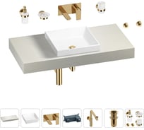 Комплект мебели для ванной комнаты Wellsee Genuine Tree с раковиной 201015283