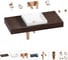 Комплект мебели для ванной комнаты Wellsee Genuine Tree с раковиной 201015344 1
