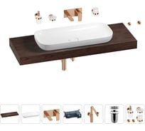 Комплект мебели для ванной комнаты с раковиной Wellsee Genuine Tree 201014684