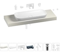 Комплект мебели для ванной комнаты с раковиной Wellsee Genuine Tree 201014625