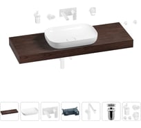 Комплект мебели для ванной комнаты с раковиной Wellsee Genuine Tree 201014445