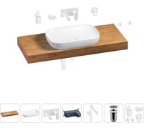 Комплект мебели для ванной комнаты Wellsee Genuine Tree с раковиной 201014305