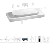 Комплект мебели для ванной комнаты Wellsee Genuine Tree с раковиной 201014585