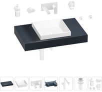 Комплект мебели для ванной комнаты Wellsee Genuine Tree с раковиной 201015185