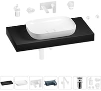 Комплект мебели для ванной комнаты с раковиной Wellsee Genuine Tree 201014245