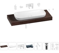 Комплект мебели для ванной комнаты с раковиной Wellsee Genuine Tree 201014565