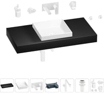 Комплект мебели для ванной комнаты Wellsee Genuine Tree с раковиной 201015385