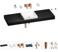 Комплект мебели для ванной комнаты Wellsee Genuine Tree с раковиной 201015624