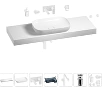Комплект мебели для ванной комнаты Wellsee Genuine Tree с раковиной 201014465