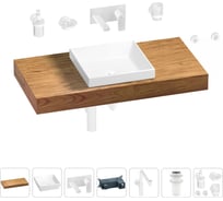 Комплект мебели для ванной комнаты Wellsee Genuine Tree с раковиной 201015325