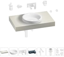 Комплект мебели для ванной комнаты с раковиной Wellsee Genuine Tree 201015645