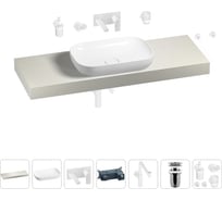 Комплект мебели для ванной комнаты с раковиной Wellsee Genuine Tree 201014385