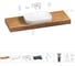 Комплект мебели для ванной комнаты с раковиной Wellsee Genuine Tree 201014425 1