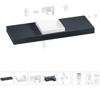 Комплект мебели для ванной комнаты Wellsee Genuine Tree с раковиной 201015545