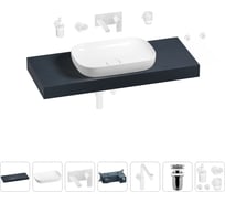 Комплект мебели для ванной комнаты с раковиной Wellsee Genuine Tree 201014285