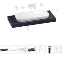 Комплект мебели для ванной комнаты с раковиной Wellsee Genuine Tree 201014525