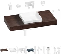 Комплект мебели для ванной комнаты Wellsee Genuine Tree с раковиной 201015345