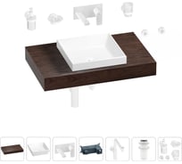 Комплект мебели для ванной комнаты Wellsee Genuine Tree с раковиной 201015225