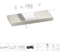 Комплект мебели для ванной комнаты Wellsee Genuine Tree с раковиной 201015405