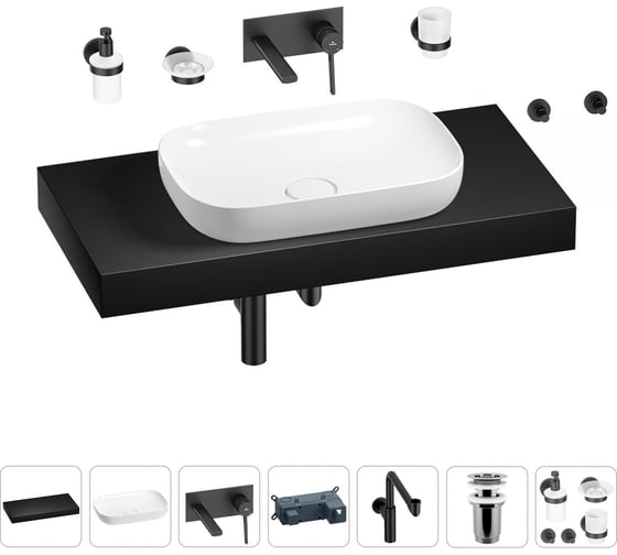 Комплект мебели для ванной комнаты с раковиной Wellsee Genuine Tree 201014247 1