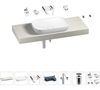 Комплект мебели для ванной комнаты с раковиной Wellsee Genuine Tree 201014266