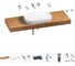 Комплект мебели для ванной комнаты с раковиной Wellsee Genuine Tree 201014426 1