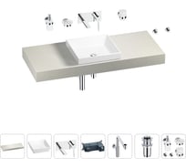 Комплект мебели для ванной комнаты Wellsee Genuine Tree с раковиной 201015406