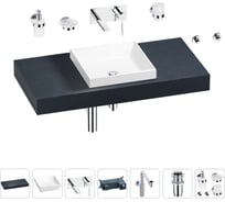 Комплект мебели для ванной комнаты Wellsee Genuine Tree с раковиной 201015306