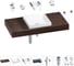 Комплект мебели для ванной комнаты Wellsee Genuine Tree с раковиной 201015346 1