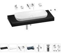 Комплект мебели для ванной комнаты Wellsee Genuine Tree с раковиной 201014606