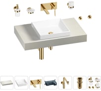 Комплект мебели для ванной комнаты Wellsee Genuine Tree с раковиной 201015168