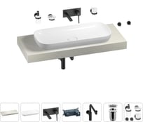 Комплект мебели для ванной комнаты с раковиной Wellsee Genuine Tree 201014507