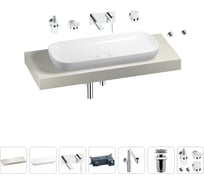 Комплект мебели для ванной комнаты с раковиной Wellsee Genuine Tree 201014506