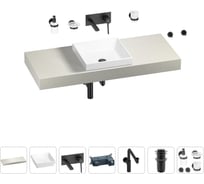 Комплект мебели для ванной комнаты Wellsee Genuine Tree с раковиной 201015407