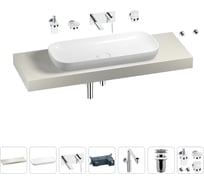 Комплект мебели для ванной комнаты с раковиной Wellsee Genuine Tree 201014626
