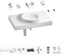 Комплект мебели для ванной комнаты Wellsee Genuine Tree с раковиной 201015726