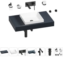 Комплект мебели для ванной комнаты Wellsee Genuine Tree с раковиной 201015187