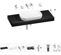 Комплект мебели для ванной комнаты Wellsee Genuine Tree с раковиной 201014366